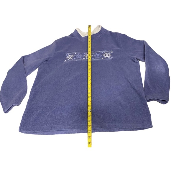 Croft & Barrow Women's Pullover Snowflakes Long sleeve Sweater Top, Size L - Picture 3 of 9